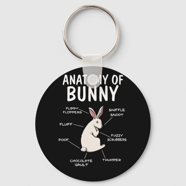 Porte-clés Anatomy of a Bunny Funny Rabbit Definition (Recto)