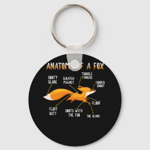 Porte-clés Anatomy Of A Fox Cute Sweet Carnivore Animal Gift