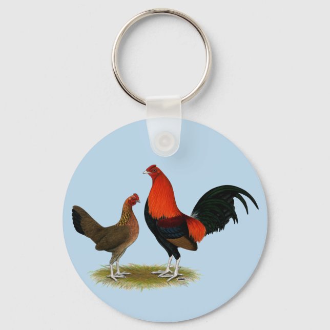 Porte-clés Ancien jeu anglais Bantams : BB Red Pair (Recto)