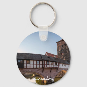 Porte-clés Ancien pont médiéval à Nuremberg, Allemagne