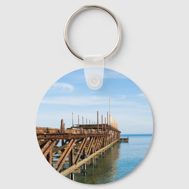 Porte-clés Ancien quai de mer rouillé (Recto)