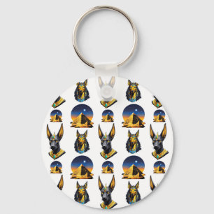 Porte-clés Ancienne Egypte Pyramide Anubis Motif Design