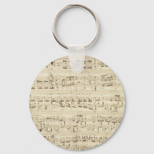 Porte-clés Anciennes notes de musique - Partition de Chopin