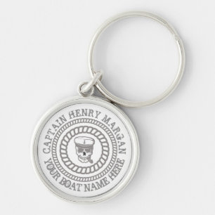 Porte-clés Ancrage personnalisé du capitaine et du nom du bat