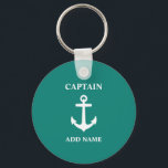 Porte-clés Ancre Capitaine Ajouter un nom ou un nom de bateau<br><div class="desc">Ancre nautique Capitaine Ajouter un nom ou nom de bateau Porte - clé</div>