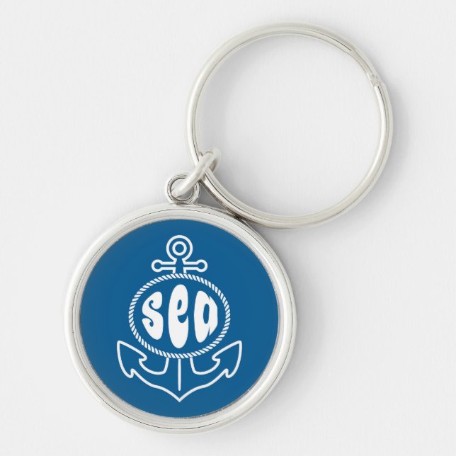Porte-clés Ancre et la mer (Devant)