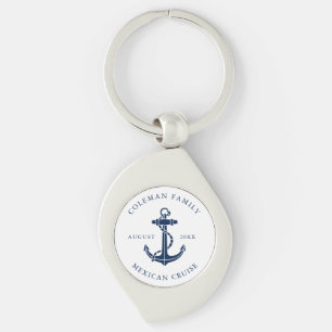 Porte-clés Ancre nautique de bateau de croisière familial per
