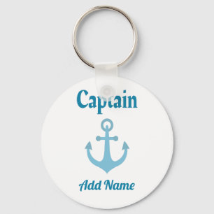 Porte-clés Ancre personnalisée du capitaine de bateau
