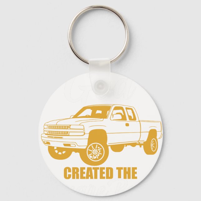 Porte-clés and on the 8th day god creared the square body and (Recto)