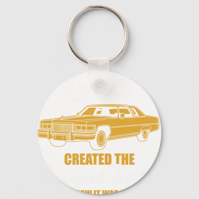 Porte-clés and on the 8th day god creared the square body and (Recto)