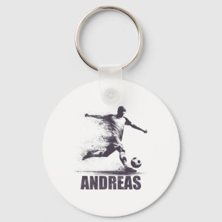 Porte-clés Andreas garçons de football Personnalisé Prénom An