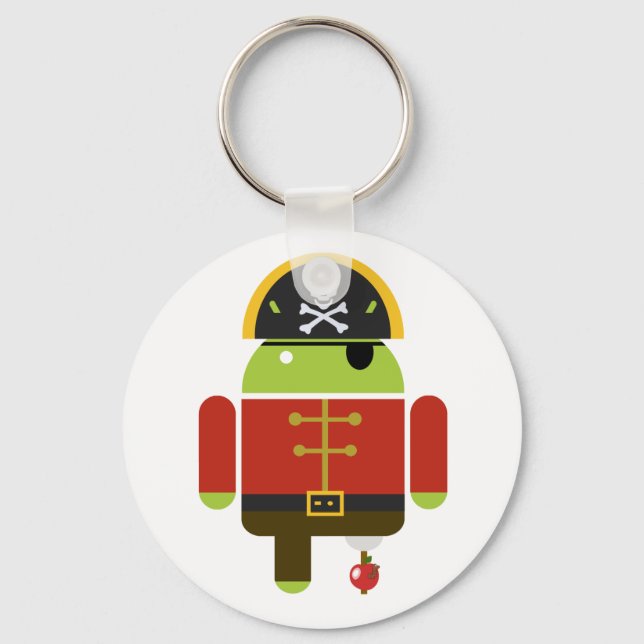 Porte-clés Android Pirate Cruser Une Pomme (Recto)