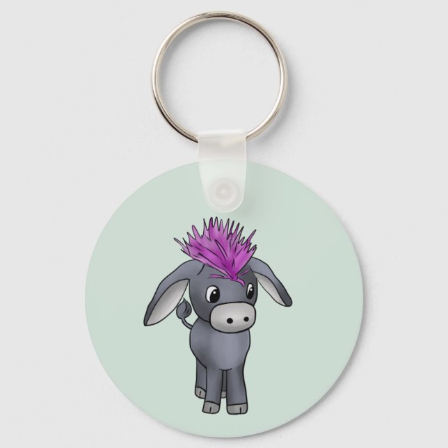 Porte-clés Âne à points (Recto)