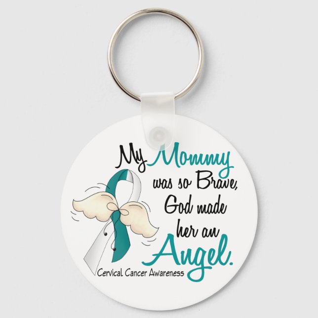 Porte-clés Ange 2 Cervical Cancer maman (Recto)