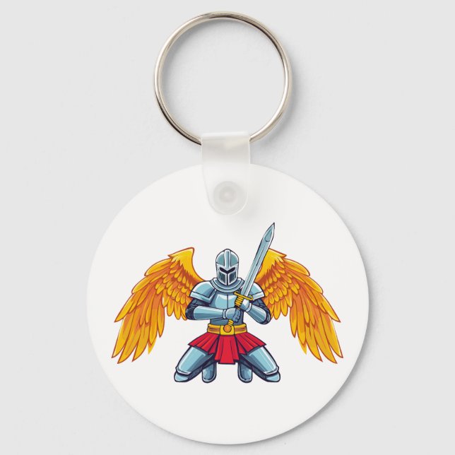 Porte-clés Ange avec grande épée (Recto)