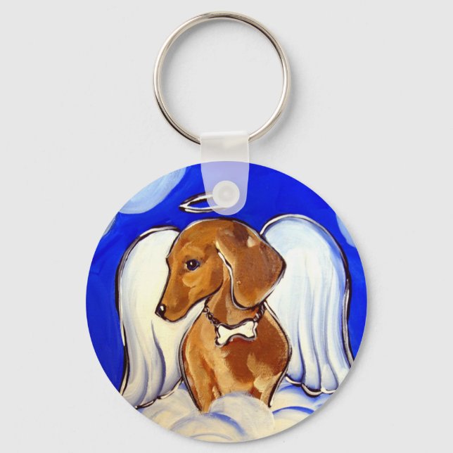 Porte-clés Ange Dachshund (Recto)