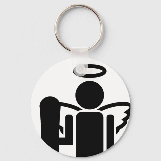 Porte-clés ange de conseil. (Recto)