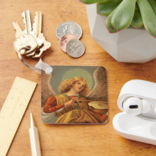 Porte-clés Ange de la Renaissance jouant du violon Melozzo da