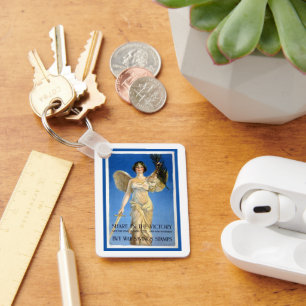 Porte-clés Angel de femme patriotique vintage, Acheter des ob