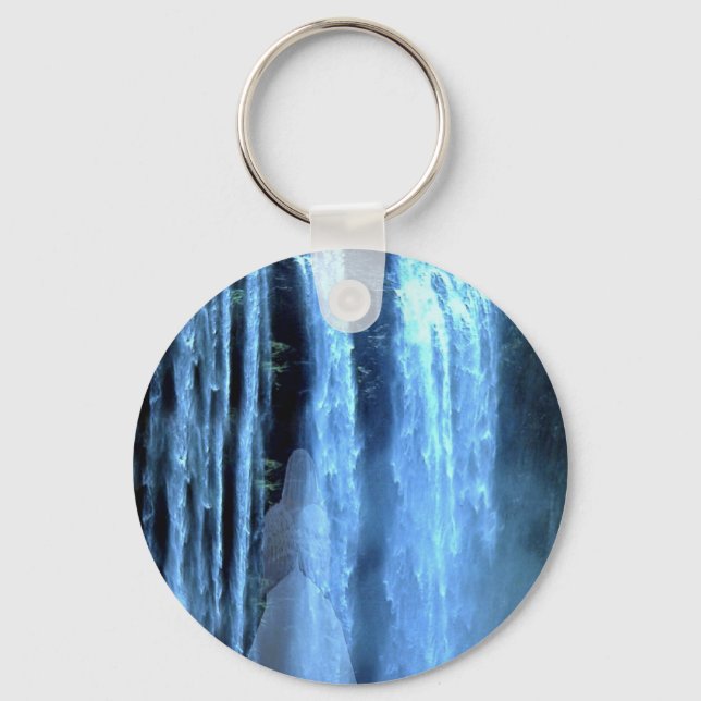 Porte-clés Angel debout dans sa cascade porte - clé (Recto)