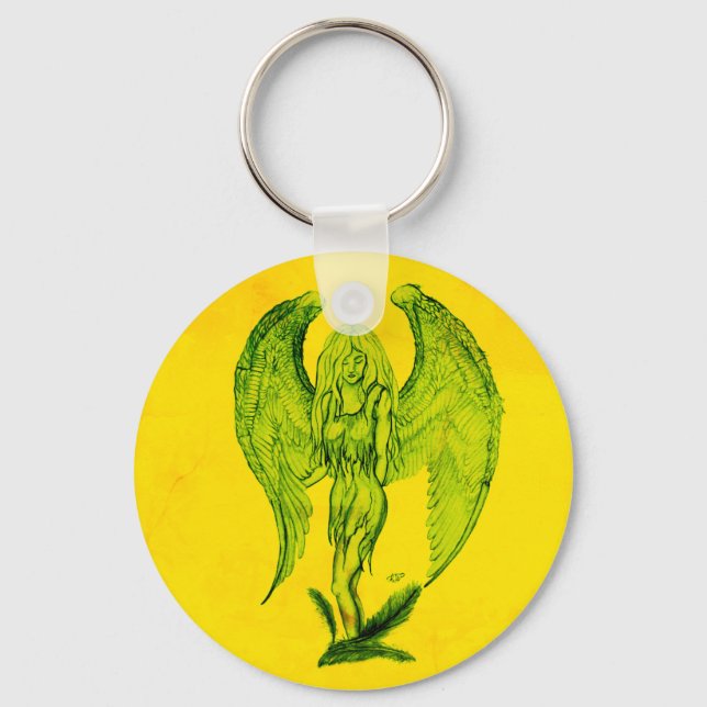 Porte-clés Angel en style tatouage (Recto)