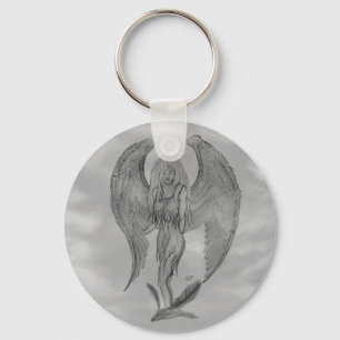 Porte-clés Angel en style tatouage