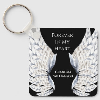 Porte-clés Angel Wings Black Hommage Photo