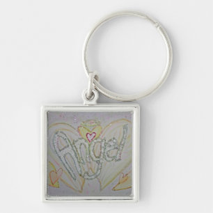 Porte-clés Angel Word Art Peinture Porte - clé Inspirationnel