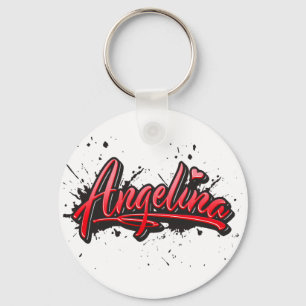 Porte-clés Angelina red Heart Graffiti