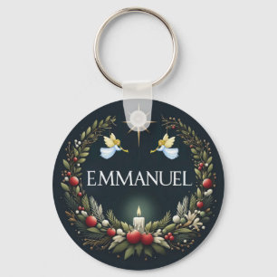 Porte-clés anges de Noël Emmanuel