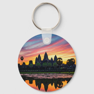 Porte-clés Angkor Wat Cambodia Sunset