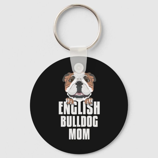 Porte-clés Anglais Bulldog Maman, Chien Maman (Recto)