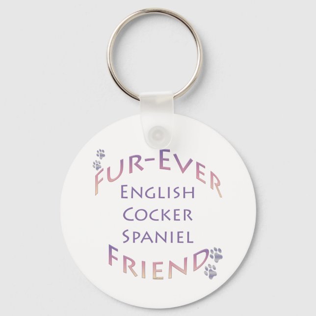 Porte-clés Anglais Cocker Spaniel Furever (Recto)