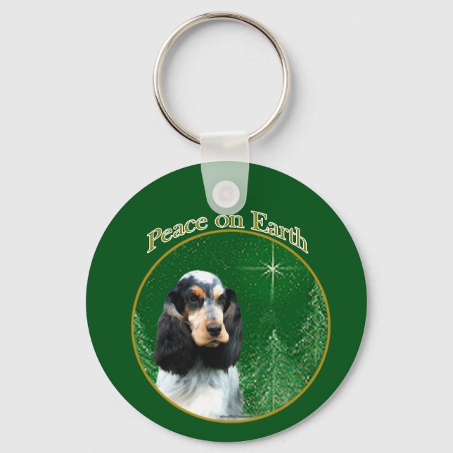 Porte-clés Anglais Cocker Spaniel (roan Peace) (Recto)