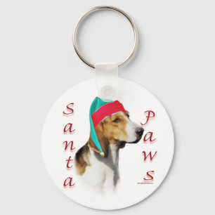 Porte-clés Anglais Foxhound Père Noël Paws