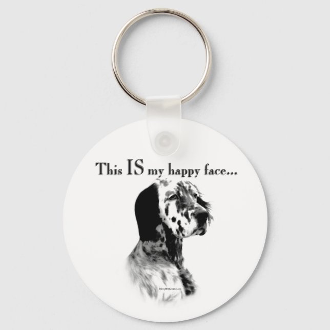 Porte-clés Anglais Setter Happy Face Porte - clé (Recto)