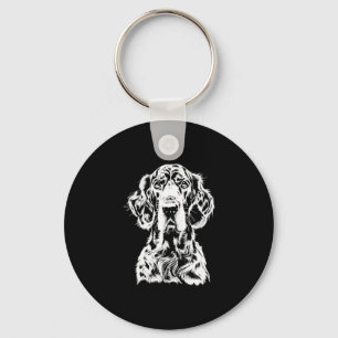 Porte-clés Anglais Setter Portrait Minimaliste