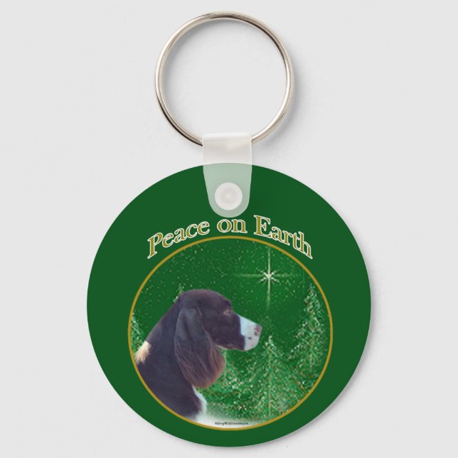 Porte-clés Anglais Springer Spaniel (foie) Peace (Recto)