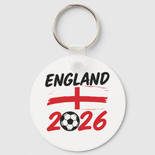 Porte-clés Angleterre 2026 Design de Fan de Football, Croix e