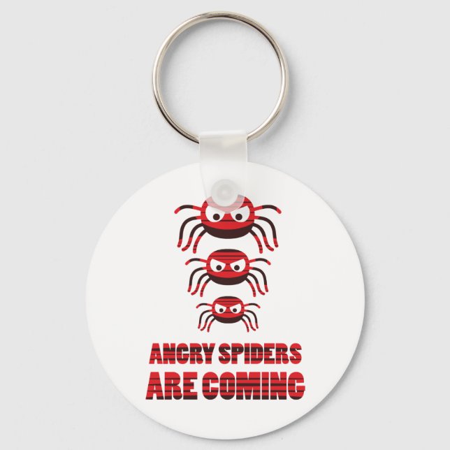 Porte-clés Angry spiders are coming T-Shirt (Recto)