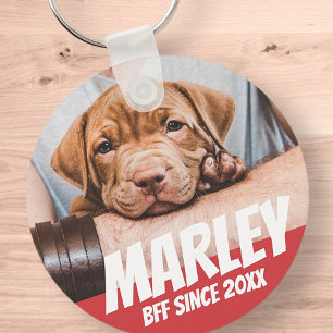 Porte-clés Animal BFF Meilleur ami Photo Moderne Cool Simple