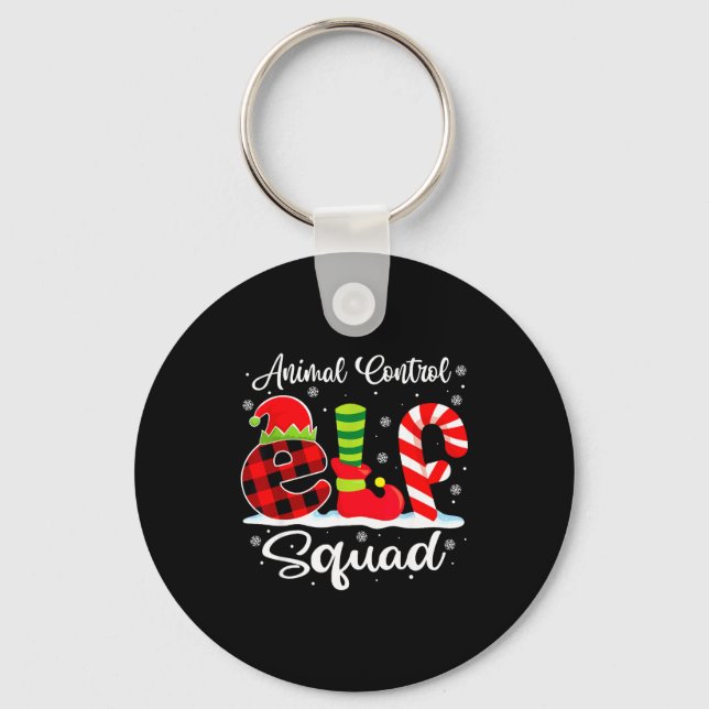 Porte-clés Animal Control Elf Squad Christmas Officer Matchin (Recto)