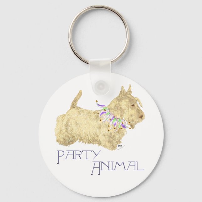 Porte-clés Animal de fête Scottish Terrier (Recto)