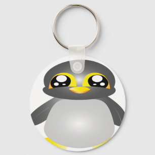 Porte-clés animal de pingouin drôle mignon