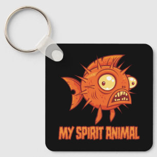 Porte-clés Animal Spirituel Poisson-Lune Anxieux et Excentriq