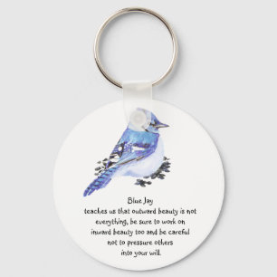 Porte-clés Animal Totem Blue Jay Inspiration Nature Guide