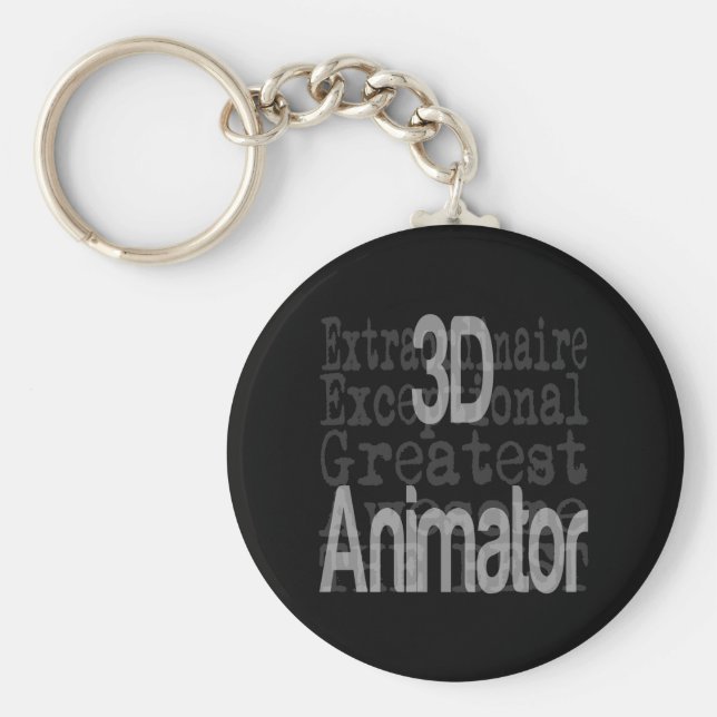 Porte-clés Animateur 3D Extraordinaire (Devant)