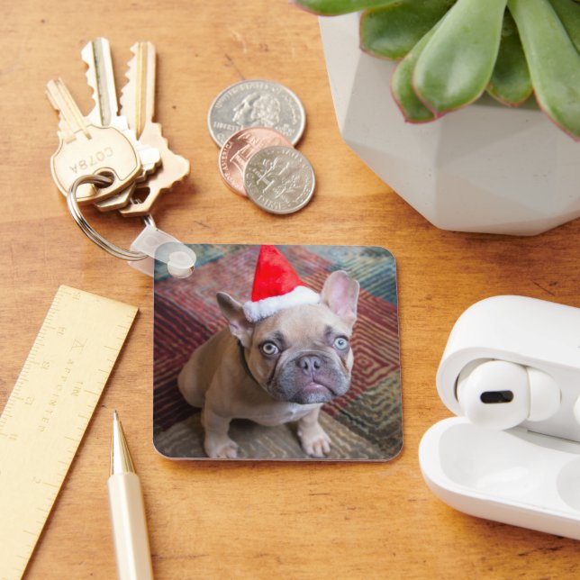 Porte-clés Animaux de bébés cutest | French Bulldog Christmas (Bureau)