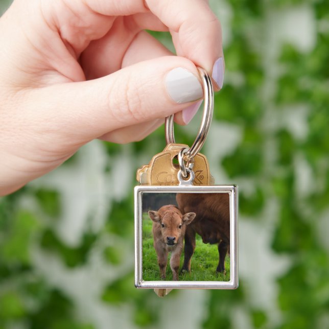 Porte-clés Animaux de bébés cutest | Vache et veau (main)