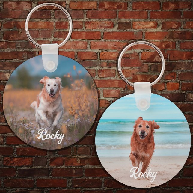 Porte-clés Animaux de compagnie 2 Modèles photo chien double  (Créateur téléchargé)